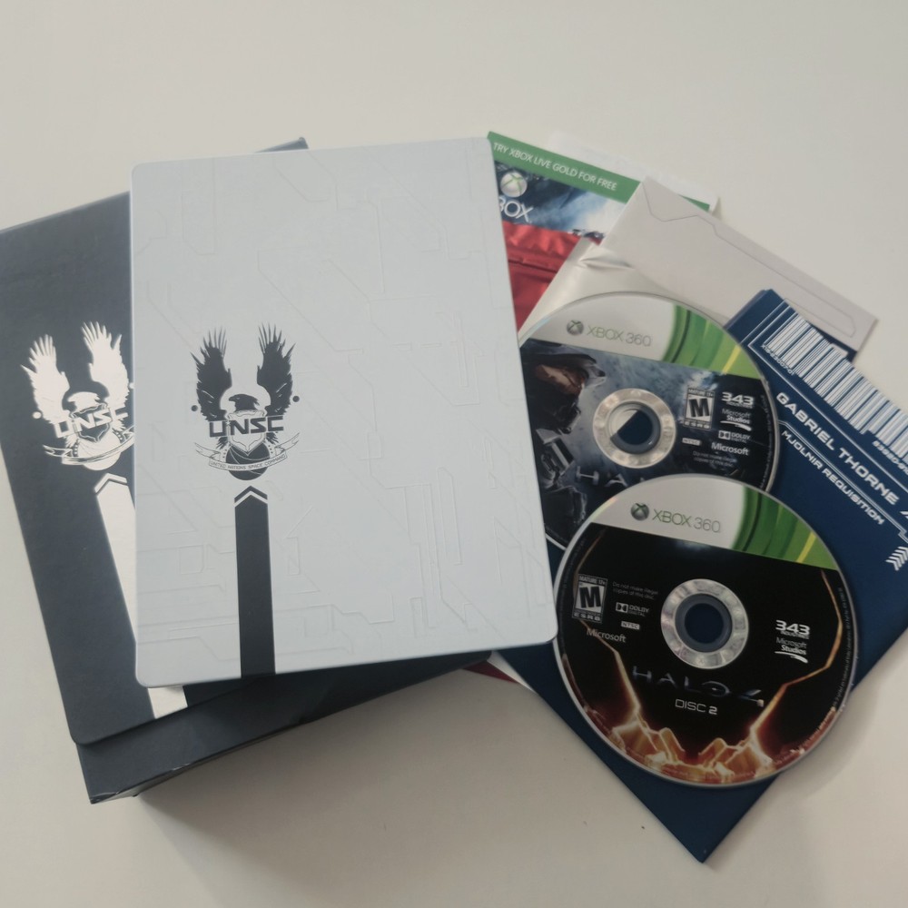 Halo 4 Limited Edition Xbox 360 CIB Complete in Box Steelbook Both Discs Tested!