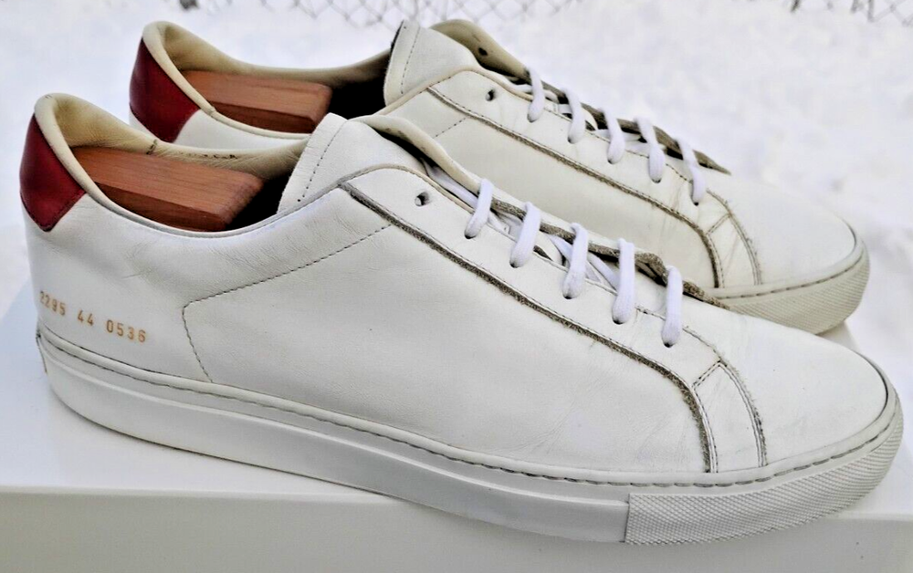 Common Projects Achilles Retro Low White/ Red 2295 EU 42 US 9/9.5 $450-image