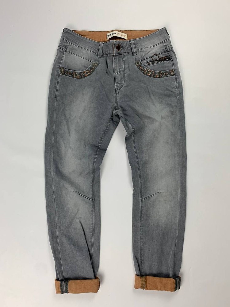 MOS MOSH Gray Wash Denim Skinny Stretch Jeans 27 / W28