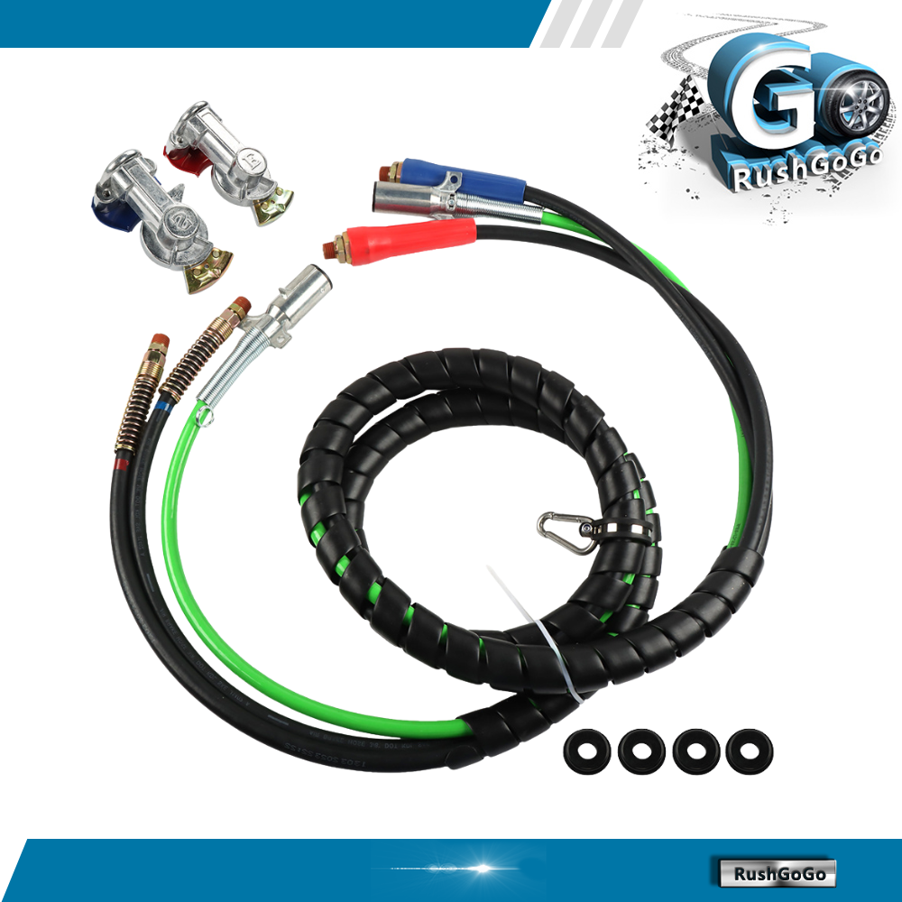 12FT 3-in-1 Air Line Hose with Accessories for Semi Truck Trailer