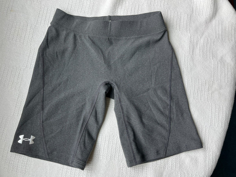 Womens Under Armour Shorts-GRAY Compression  Workout Activewear -SMALL