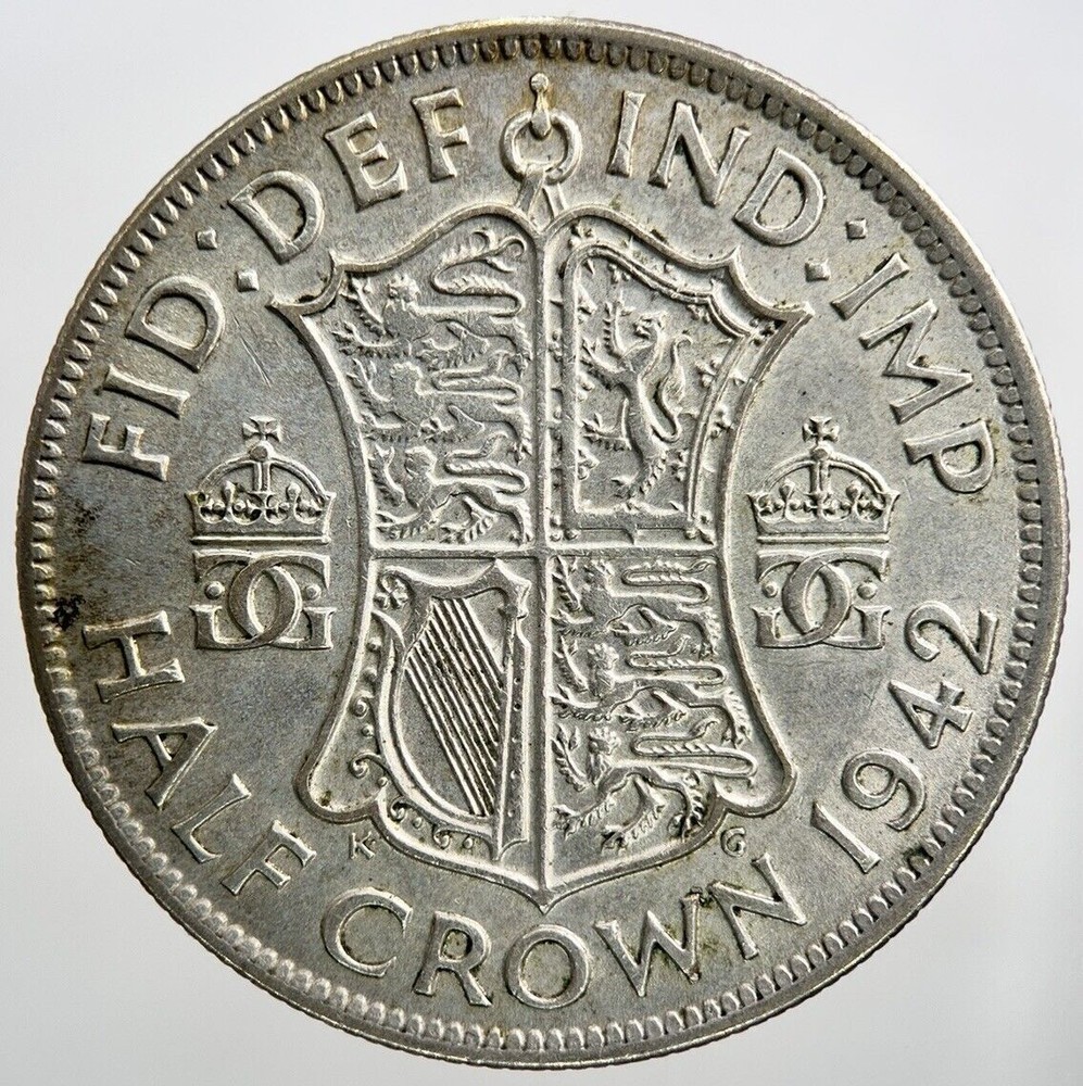 1942 George VI Silver Half-Crown British Coin High Grade Collectible a1098