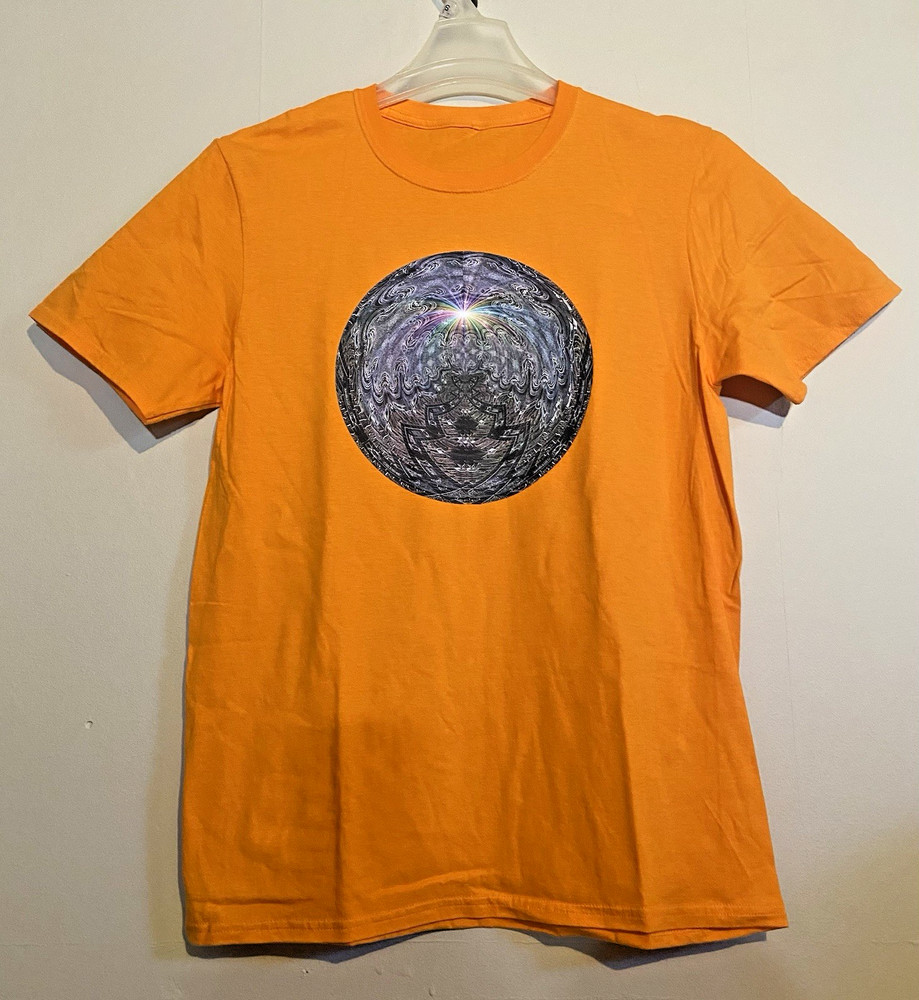 Custom Made T-shirt Unique Art merch Design size medium crew neck orange color