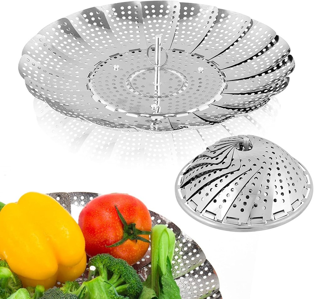 Vetable Steer Basket, Premium Stainl Steel Veggie Steer Basket -