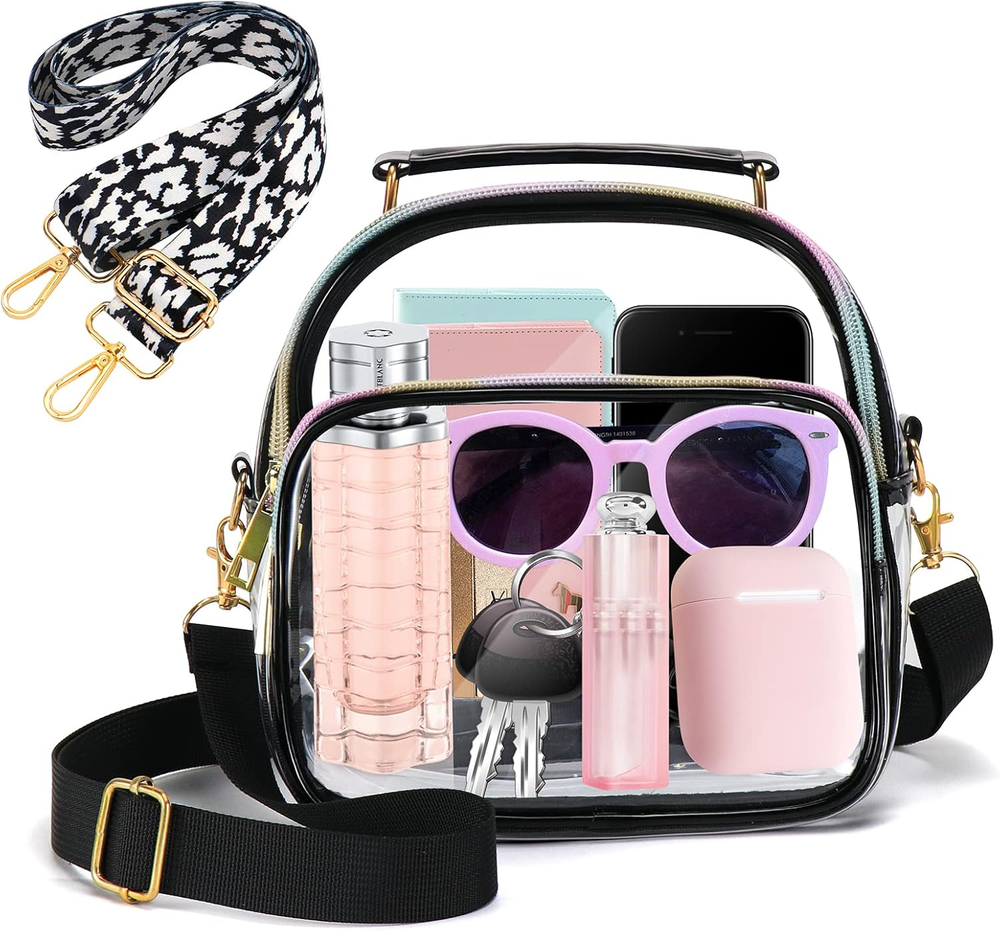 Clear Purses for Women Stadium, Clear Bag Stadium Approved Concert Clear Crossbo