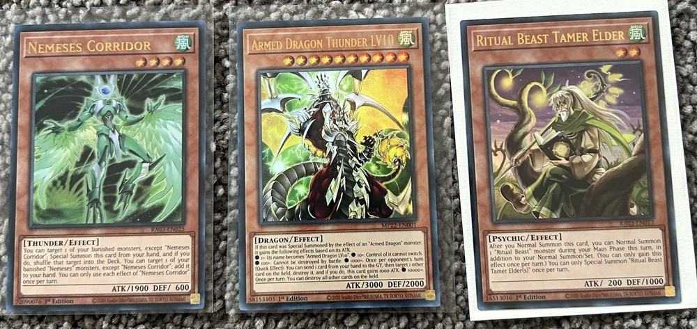 Ultra Rare Yugioh Wind Monster Lot of 3 Cards