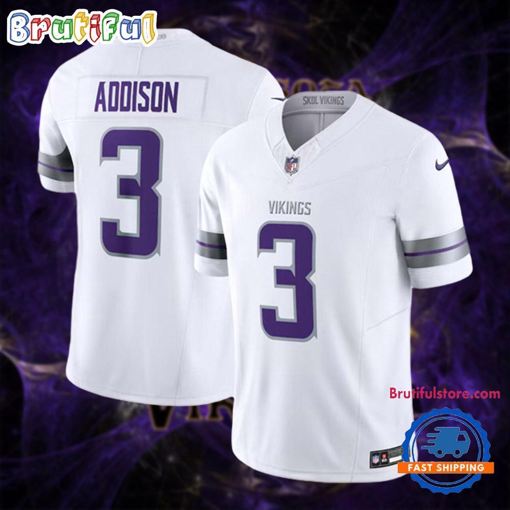 Minnesota Vikings Jordan Addison Winter Warrior Limited Football Jersey #3