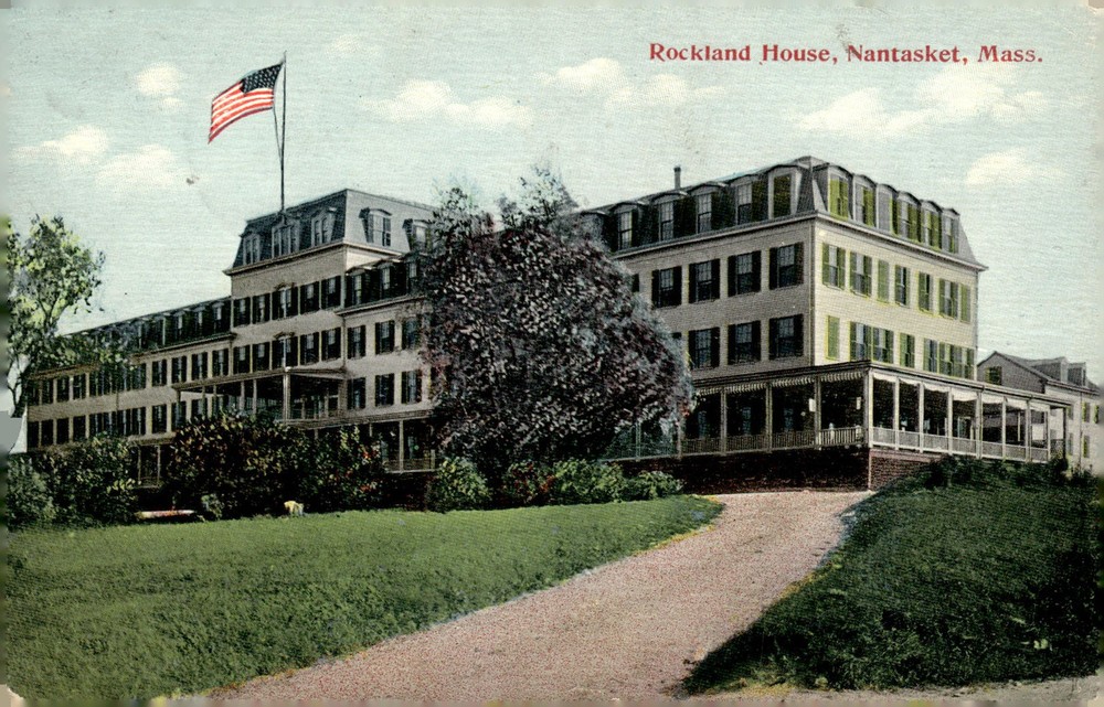 1911 Rockland House Nantasket Massachusetts Color Lithograph Postcard MA