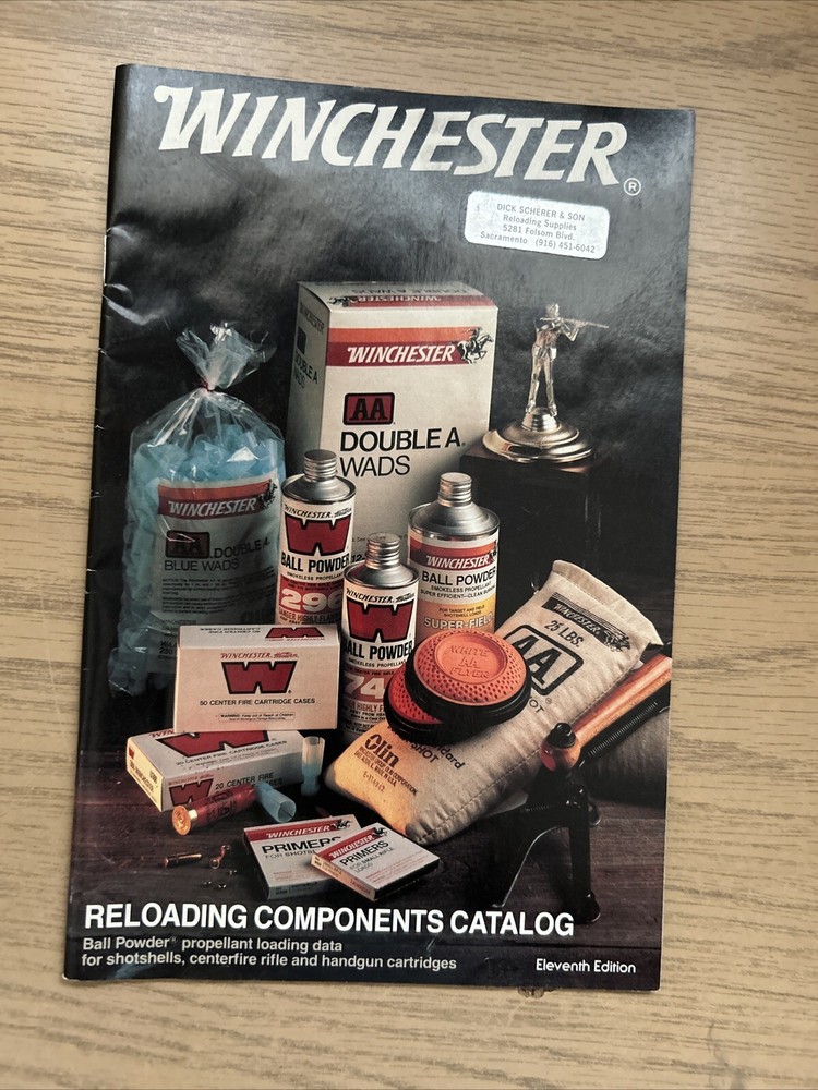 1991 WINCHESTER BALL POWDER RELOADING MANUAL, ELEVENTH EDITION