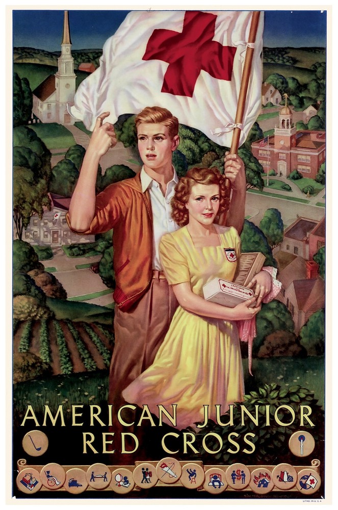 Decor Poster. Graphic Design. American Junior Red Cross . Shop Wall Art. 1802