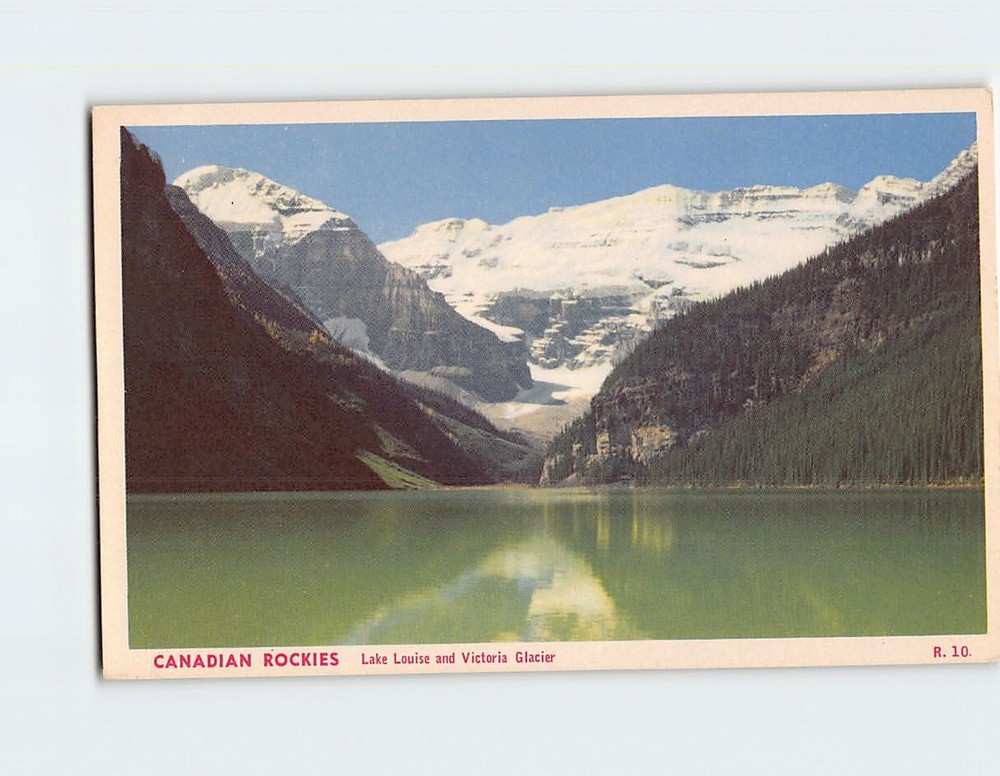 Postcard Lake Louise and Victoria Glacier Canadian Rockies