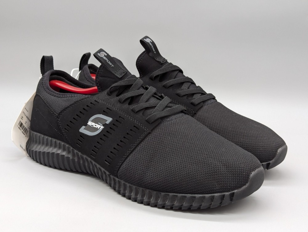 S Sport Skechers Men's Brennen 2.0 Casual Shoes Sneakers Black Size 12 NWT