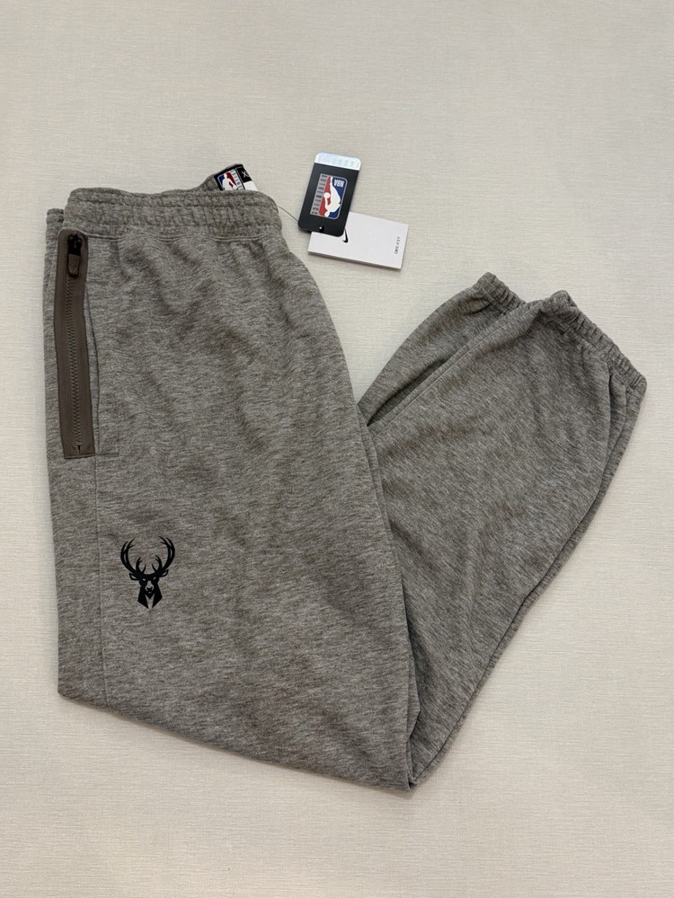 Nike Jogger Pants Sweatpants Basketball NBA Milwaukee Bucks DH9218 Men's XL