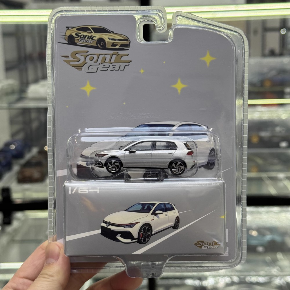 1:64 Golf GTI Mk8 8th Gen Silver Diecast Alloy Model Car Hobby Display