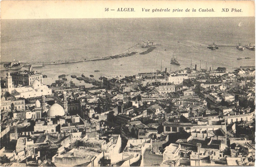 Algiers Algeria General View Taken From the Casbah Vintage Postcard