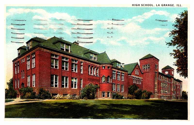 Postcard SCHOOL SCENE La Grange Illinois IL m/09 AQ6720