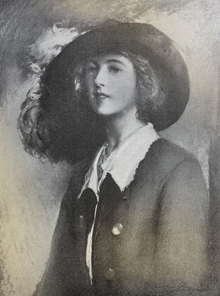 1917 Vintage Magazine Illustration Miss Alice Byrne by Eric Pape