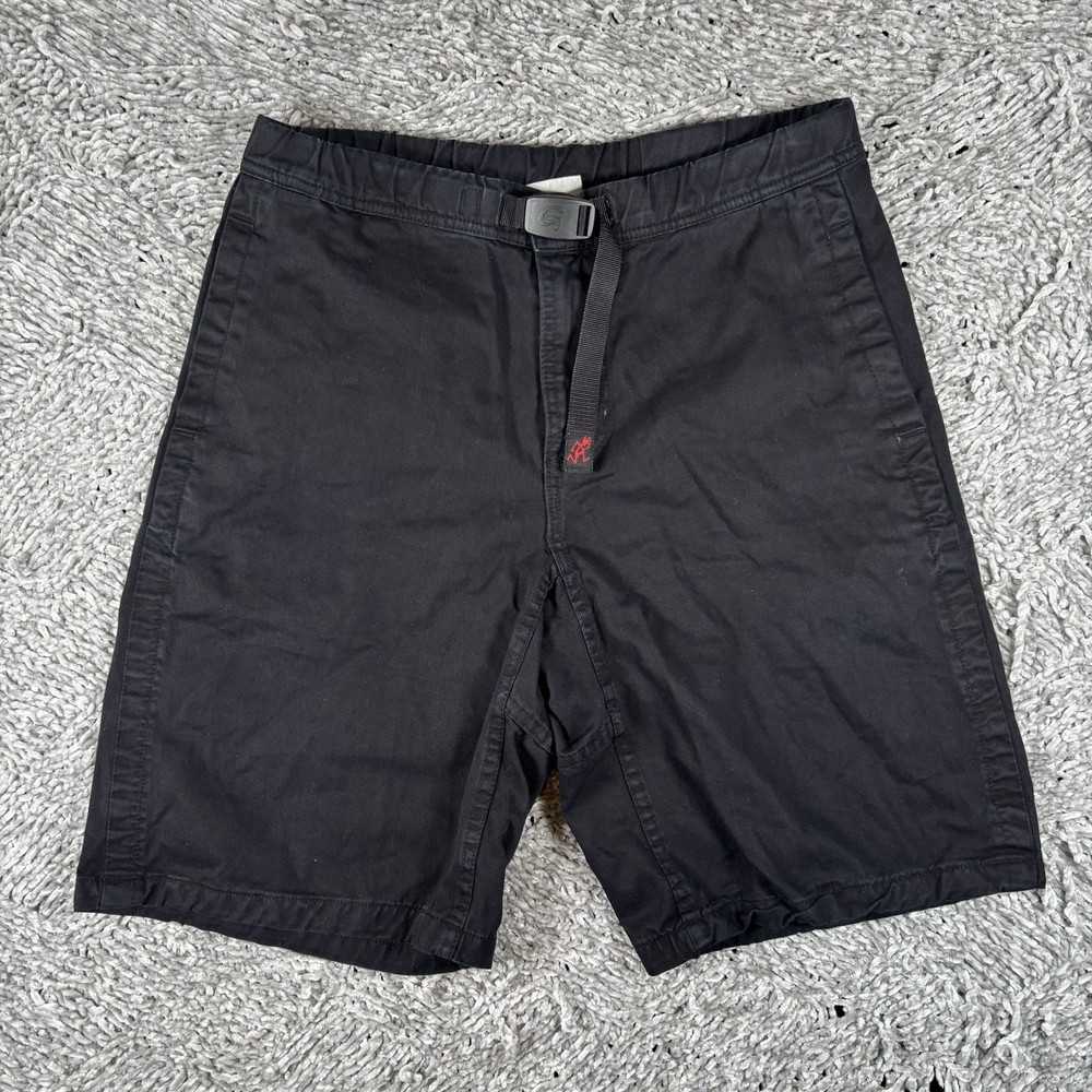 Gramicci Belted Shorts Men's Size Large Black Designer Preppy Golf Y2K Logo USA