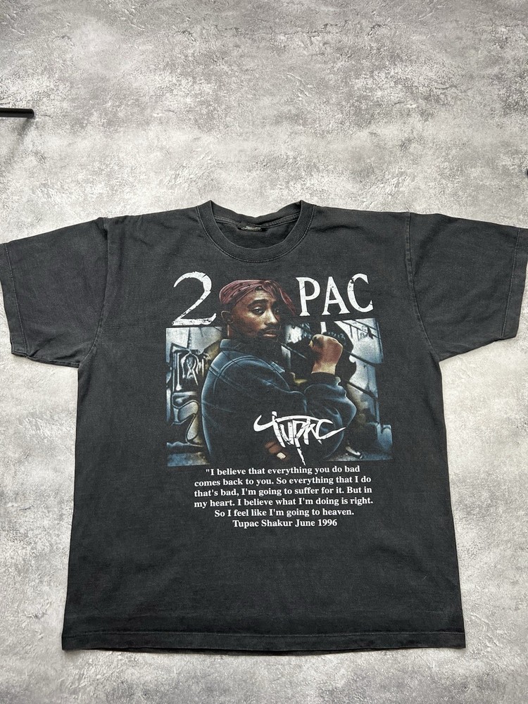 Vintage 90s Tupac 2pac 90s T Shirt Rare Black XLarge