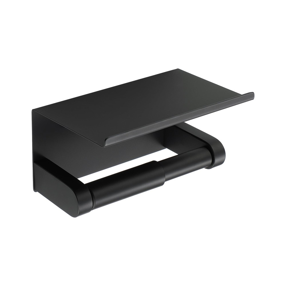 Black Toilet Paper Holder,Bathroom Adhesive Toilet Paper Holder SUS304 Stainl...