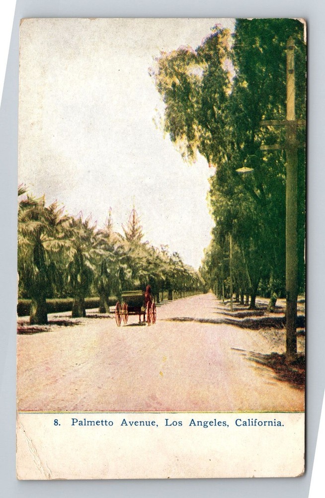 Los Angeles CA-California, Palmetto Avenue, Scenic Outside, Vintage Postcard