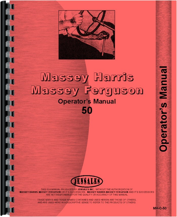 Massey Harris 50 Tractor Operators Manual MH-O-50