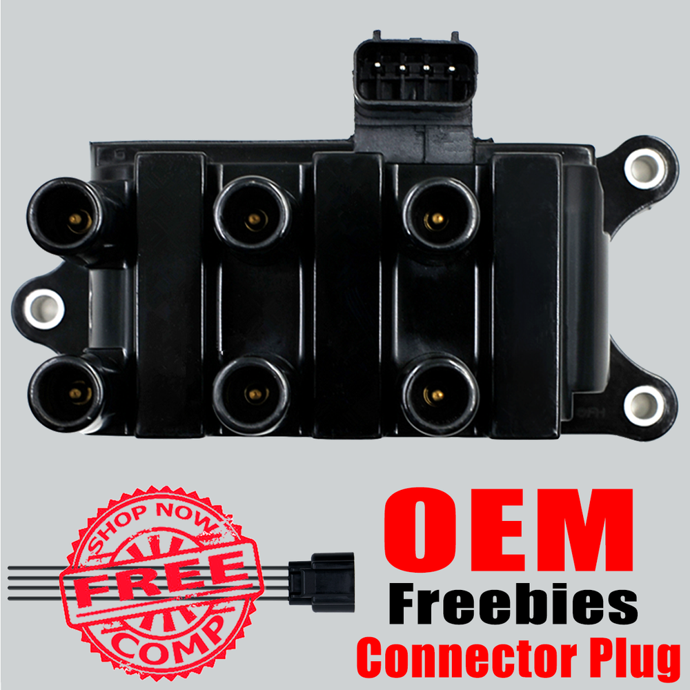 OEM Ignition Coil & Connector Plugs for Ford F-150 E-250 Freestar V6 FD498 DG485