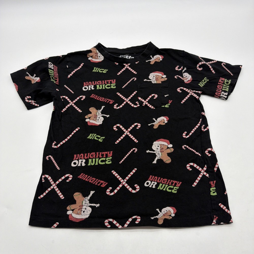 Eighty Eight Brand T-shirt Youth Boys 10/12Y Black Aop  100% Cotton.#37721