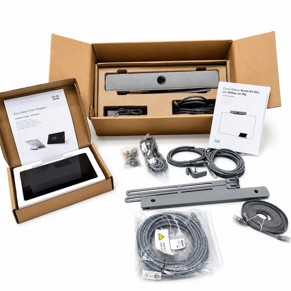 New Cisco CS-KIT-MINI-K9 ++ UPoE+ Webex Room Kit Mini + Room Nav TTC7-26 TTC5-09
