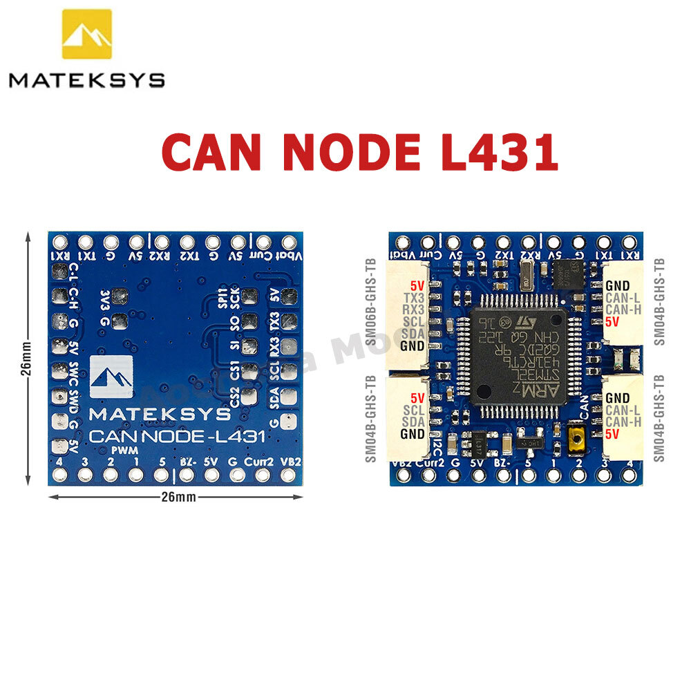 MATEK CAN-L431 AP_Periph CAN Node DroneCAN L431 26X26mm for ArduPilot GNSS