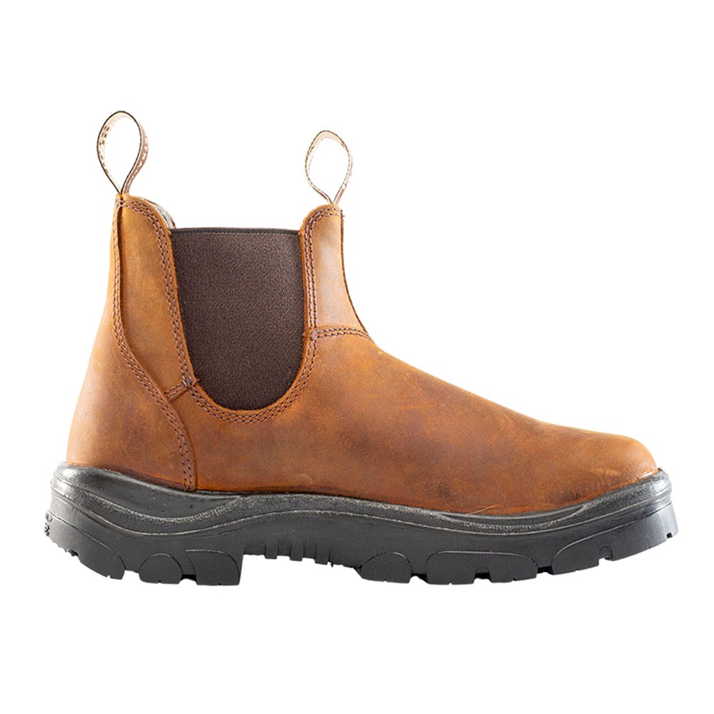 Steel Blue Hobart 6 Inch Slip Resistant Soft Toe Work Boots for Men in Brown