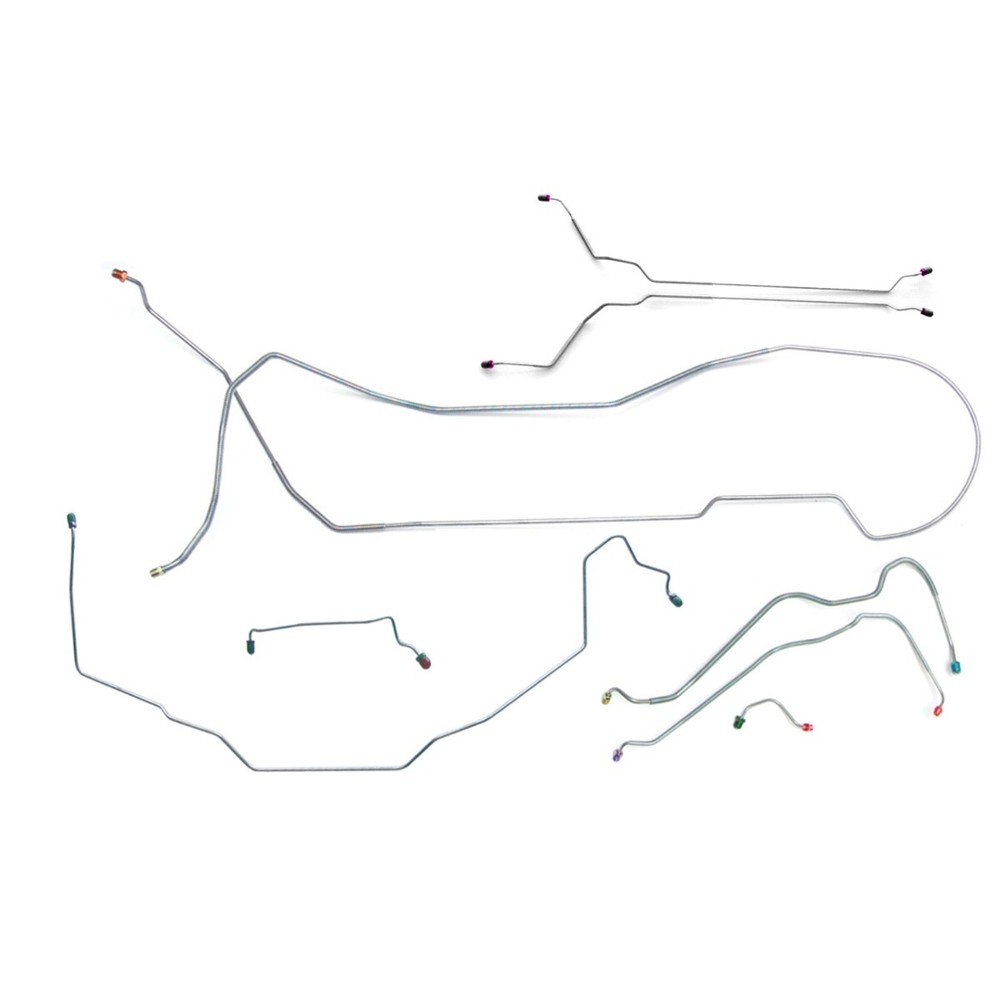 1969 Pontiac GTO Lemans Tempest Power Disc Brake Line Set OE Steel Hdt