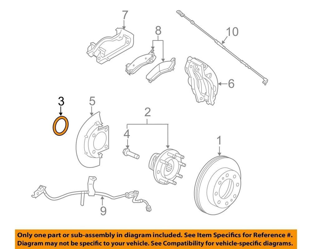 GM OEM 07-13 Sierra 2500 HD Brake Components-Hub Bearing Seal 15017464