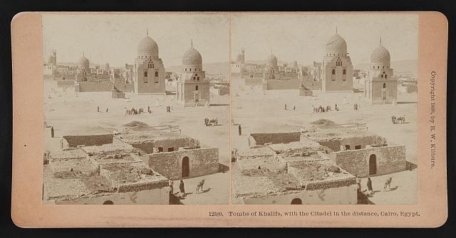 Photo:Tombs of Khalifs, with the citadel in the distance, Cairo, Egypt