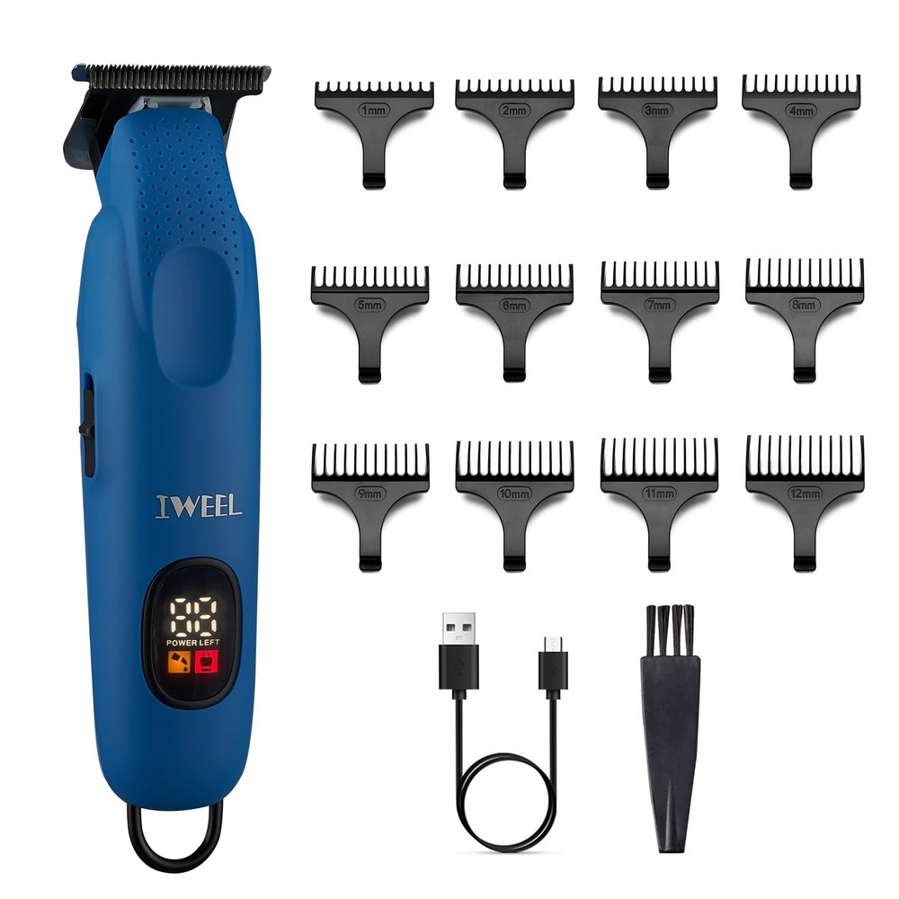 Professional Beard Trimmer for Men - Electric Hair Clippers, Zero Gapped T-Bl...