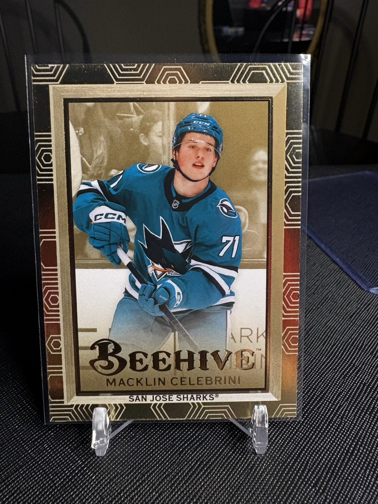 2024-2025 Upper Deck Macklin Celebrini Rookie Card GOLD VARIANT Beehive Mint RC