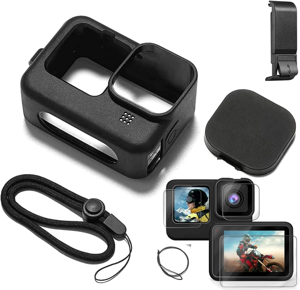 Accessories Kit Protective Soft Silicone Case for Gopro Hero 12/11/10/9 Black, S