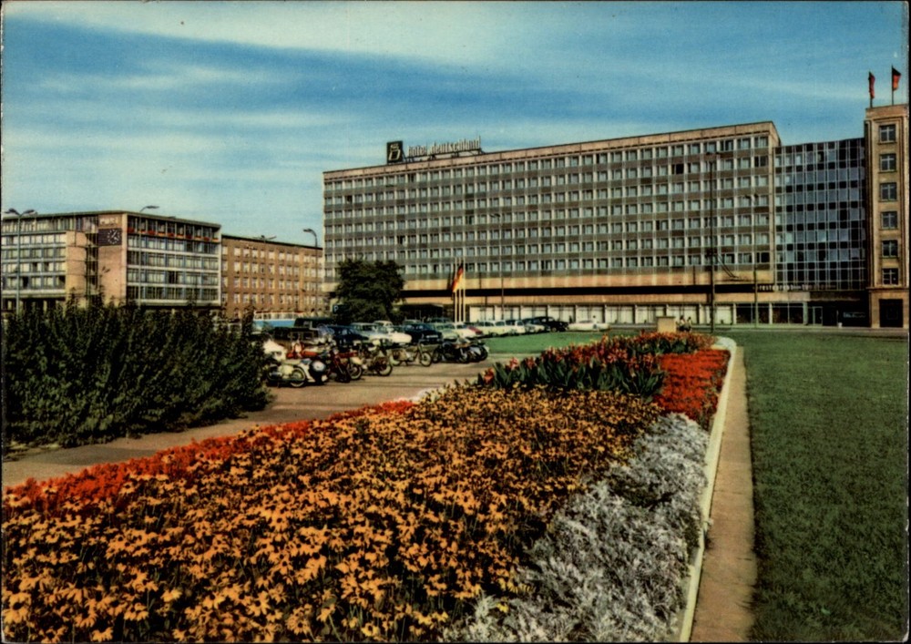 Hotel Deutschland Leipzig Saxony Germany vintage postcard b254