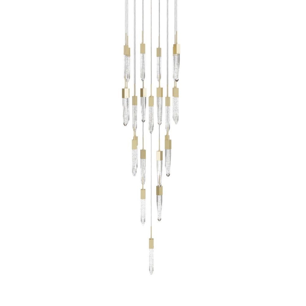 Avenue Lighting Aspen 25-Light 28-Inch Brass LED Crystal Chandelier HF1904-25-AP
