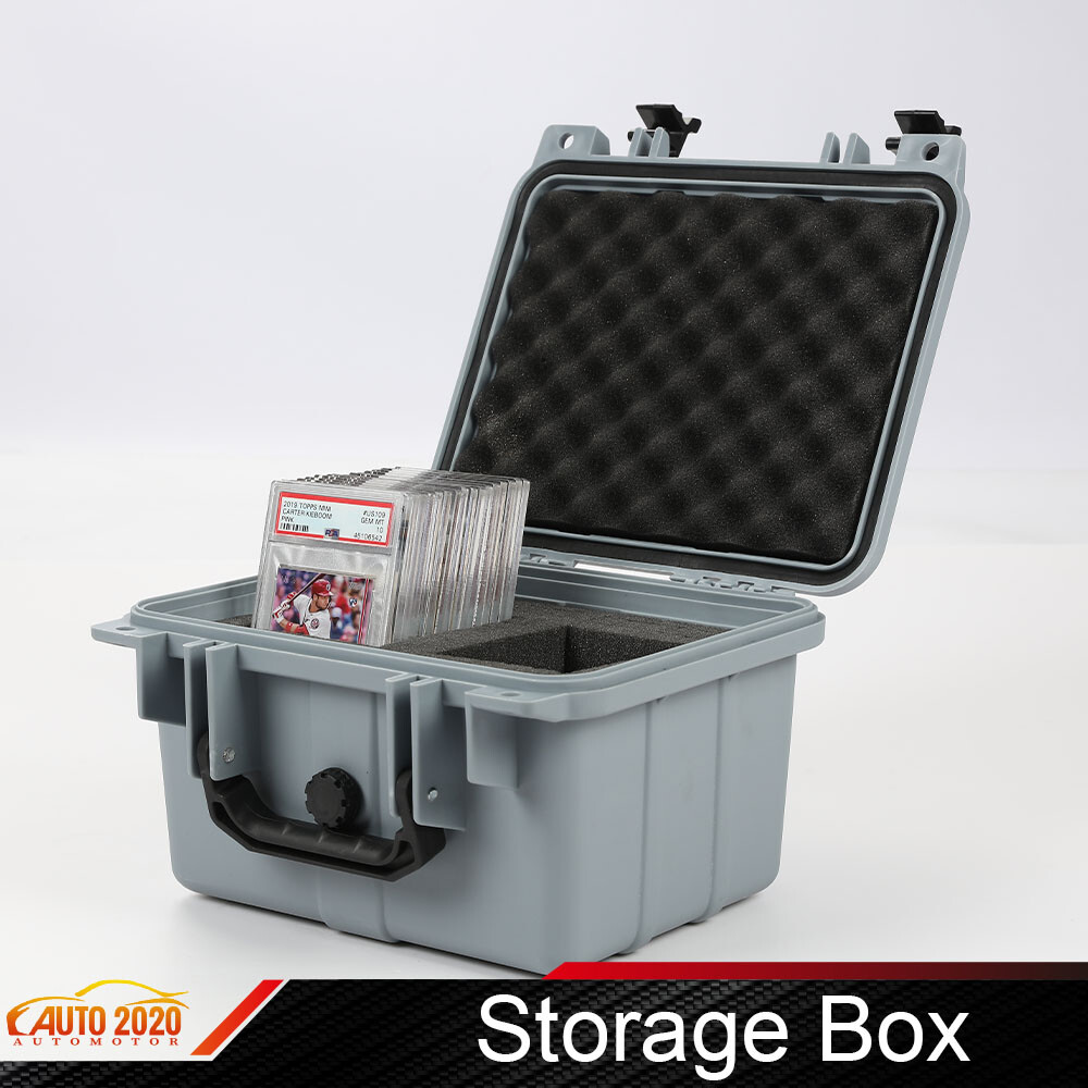 Graded Card Storage Box Deep Travel Size Waterproof Case Slab Holder Brand New