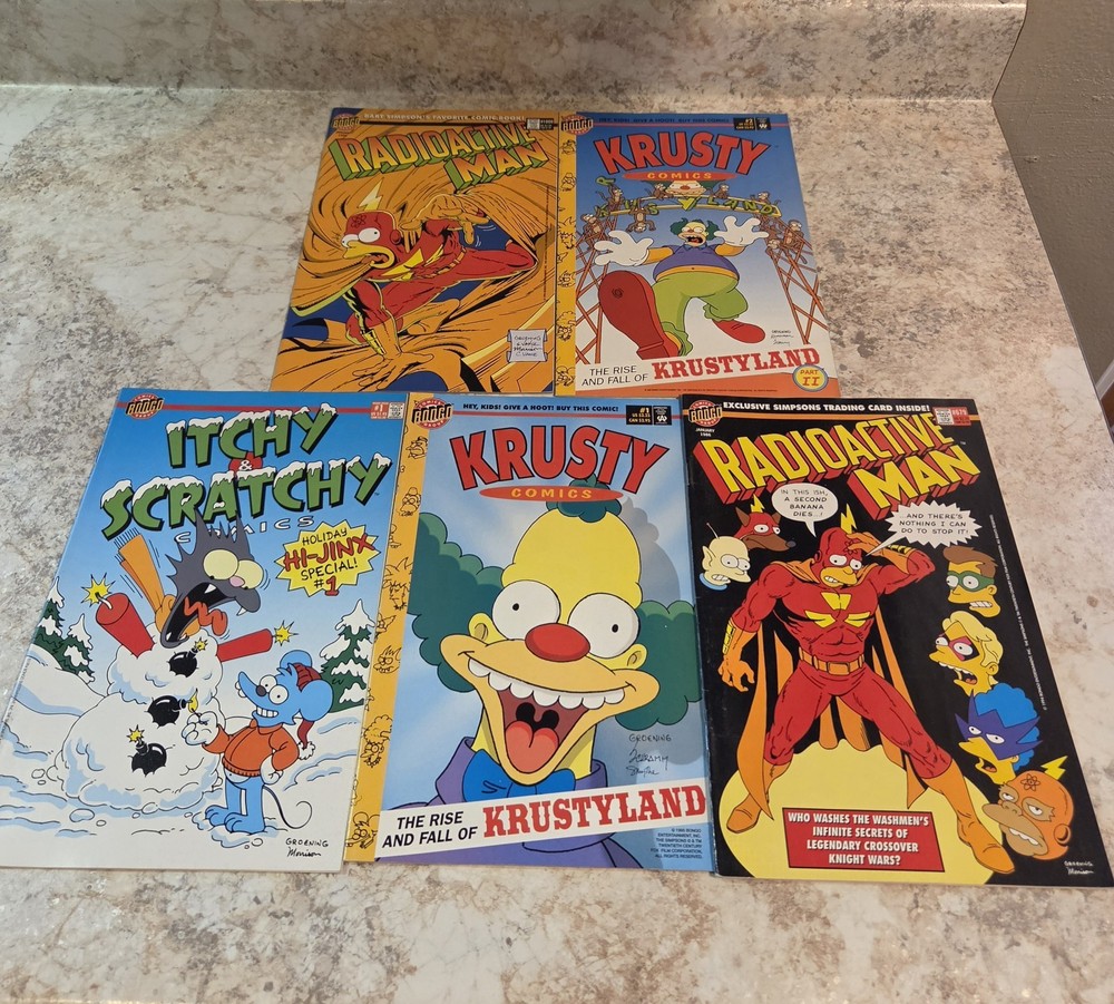 Vintage Simpsons Comics - Lot of 5 - Bongo Comics