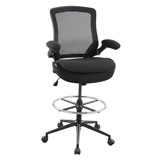 Ergonomic Drafting Chair for Standing Desks - Adjustable Tall Office Stool