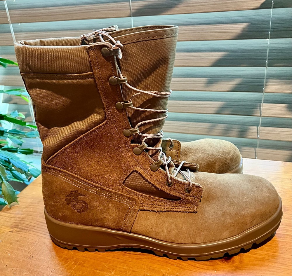 Men's Belleville 550ST USMC Hot Weather Steel Toe Boots EGA, Size 14