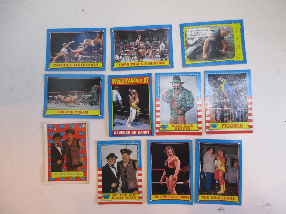 Hulk Hogan and Vintage 1987 WWF TOPPS Trading Cards and Sticker Titan Sports Inc