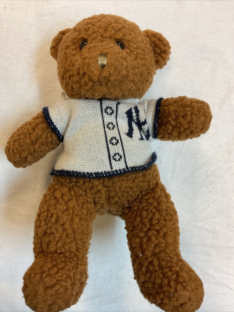 New York Yankees Roxbury Teddy Bear in White Logo Sweater