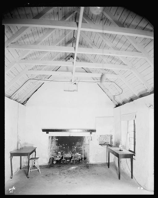 Photo:St Augustine Florida Fatio House Interior 1936 1937 Fireplace Room