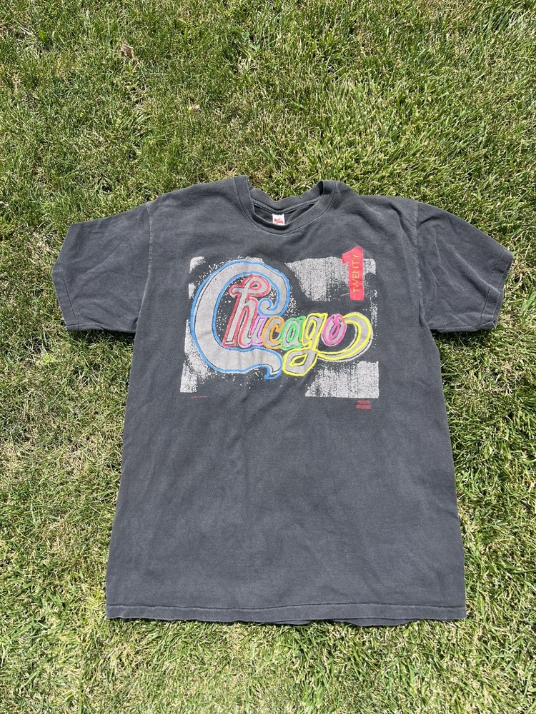 Vintage 90s Chicago Band Twenty One Single Stitch T-Shirt Sz XL Tour Concert Tee