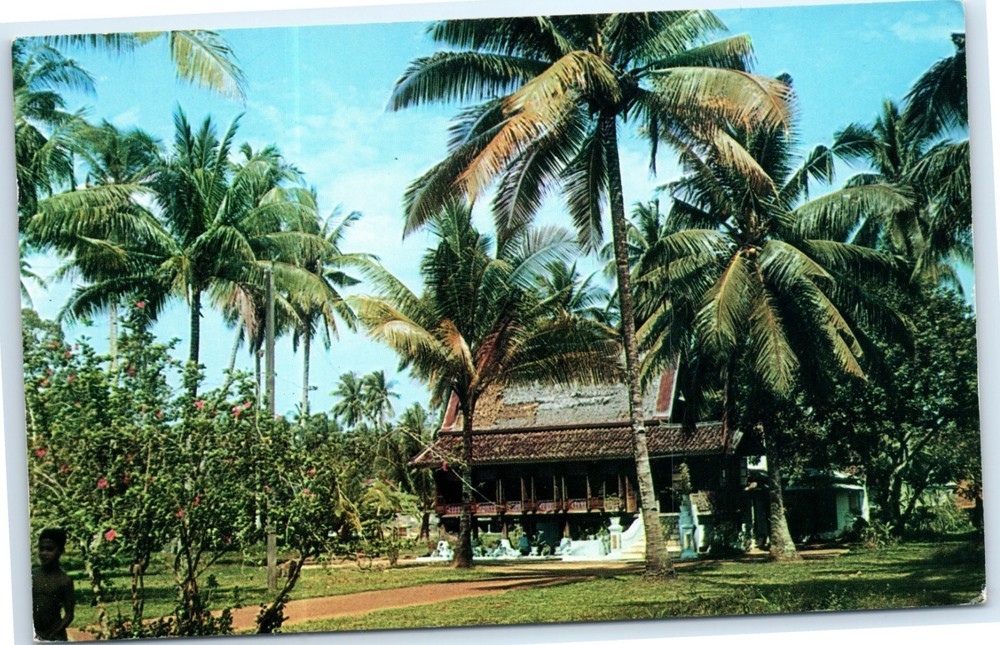 Vintage Postcard Malay Kampong Malacca Malaysia
