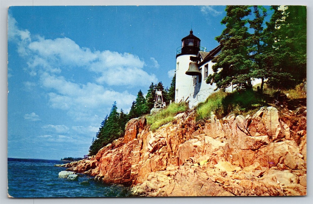 Maine Bass Harbor Lighthouse Acadia National Park Postcard, C5-image