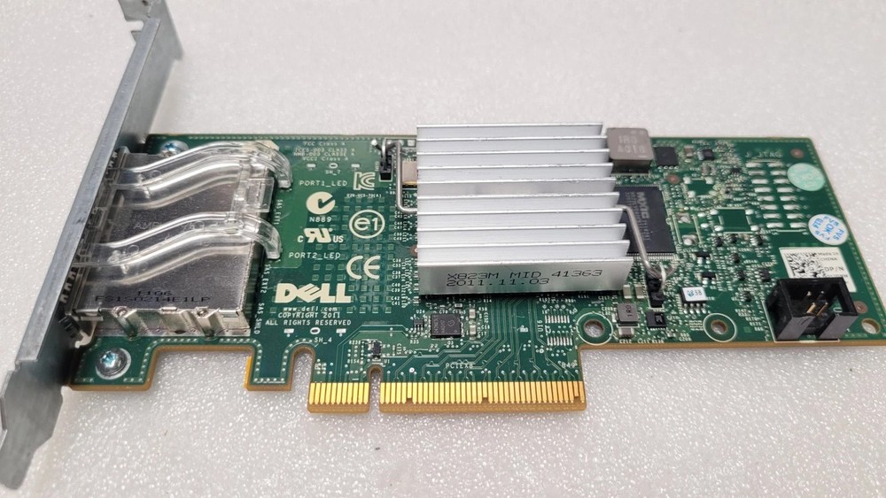 Dell 12DNW 012DNW PERC H200E SAS 6G DUAL PCI-E HBA Controller Card Full Height